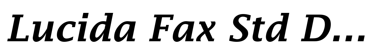 Lucida Fax Std Demi Italic